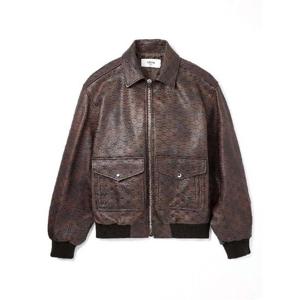 라프리마 셀린느 에비에이터 블루종 자켓 인 엠보스 램스킨 2EG34599P 19BS