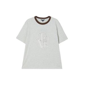 [랩]LOVE 패치 스탠다드핏 티셔츠(AQ3CT880)