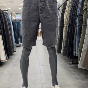 [버커루]B252Z0453P - 남성 5부 M/L/BK톤 밴딩 데님 쇼츠_GN