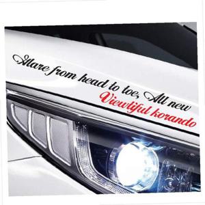 D24 뷰티풀코란도호환 흘림체 슬로건 로고 데칼스티커