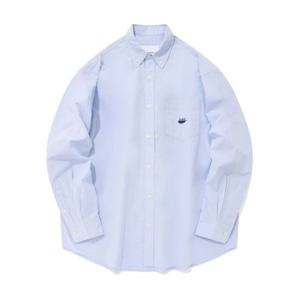 커버낫 COVERNAT 웨일 로고 코튼 셔츠 라이트 블루 CO2301SH08LB 452703