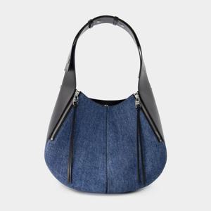 알렉산더맥퀸 스컬 자수 데님 호보백 77591414C13 4090