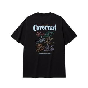 커버낫 COVERNAT 쿨 코튼 서핑 모션 그래픽 티셔츠 New Black CO2502ST18BB 452786