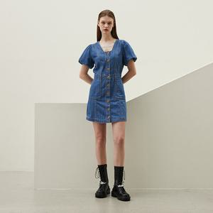 에고이스트 (23년가을상품) EN3DO761 소매볼륨 미니 원피스