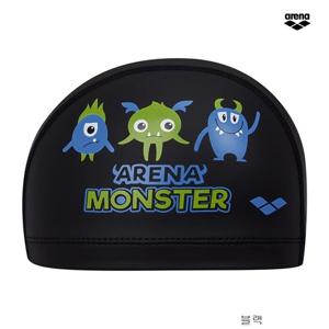 아레나 공용  몬스터즈 아동 실리코팅수모  A3AC1AL52  BLK