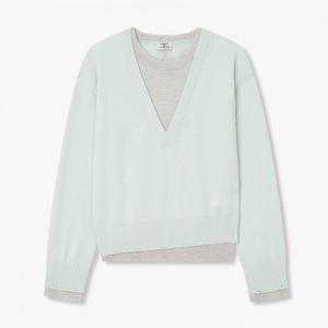 [보브]울 블렌드 컬러 블록 풀오버 7116150104