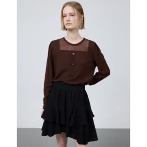 쥬크 울 블렌드 시스루 블록 풀오버(Z251KSK002)