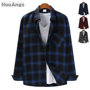 [후앙스] 기모 오버핏 MS103 포켓 체크남방 SMST9247