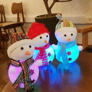 아트박스/진바스 반짝반짝 눈사람 점등 조명 25cm