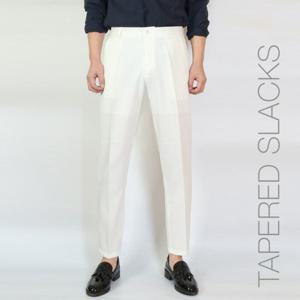 [프랭키뉴욕]프랭키뉴욕 남자 테이퍼드핏 슬랙스 스판 화이트팬