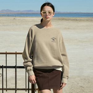 플루크 카멜 피그먼트 맨투맨 티셔츠 FMT756 / 4color W