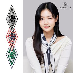 [백화점][메트로시티] 레터링 실크 스카프 MSSS-4008