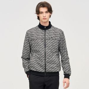 [링스] [25SS] 남성 로고 자카드 풀오픈 티셔츠 L11E1TF307_BK