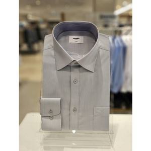 (RQSSG0038GY) (레노마 일반핏) 미니체크 스판 긴팔셔츠