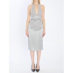 구찌 실크 새틴 드레스 839410 XUAM61030 GREY
