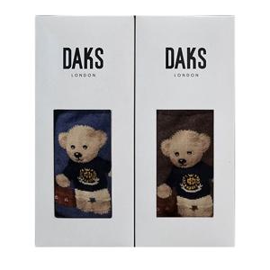 [닥스(양말)]DB24450 숙녀 면중목 곰돌이 2족세트