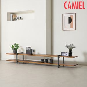 앨비노2 24T 고무나무 2400 2단 선반형 거실장(TG_SN0225)