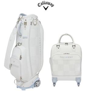 한국캘러웨이골프 로즈빌 바퀴 휠 캐디백 보스턴백 세트 화이트