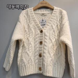 치크 DP01 남아 케이블 조직 가디건 CKCK24W1B