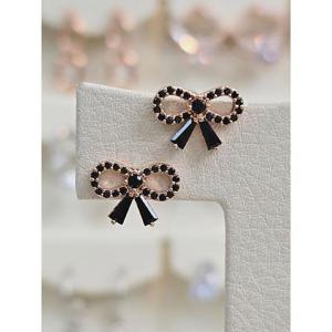 볼라레 세이브존03 볼라레 블랙벤다리본 은침귀걸이 AGSSS1602AG