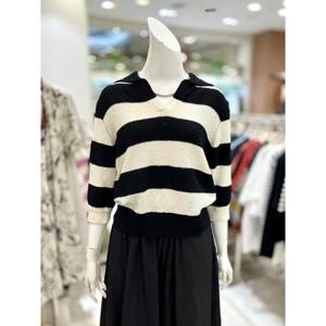 소고 세이브존01 카라넥 포인트 스팽글 니트 티셔츠 TAK1TA12