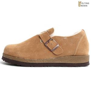 [멜팅브라운] 여성 겨울슬립온 스웨이드 털 안감 스니커즈 BE01