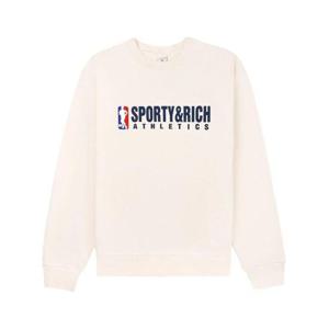 스포티앤리치 긴팔 티셔츠 WS067S410TC CREAM NAVY DOM