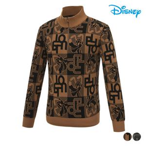 [디즈니골프]남성 아트웍 패턴 반집업 니트 스웨터 DO3MKT004