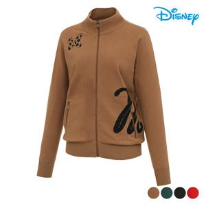 [디즈니골프]여성 캐릭터 아트웍 하프넥 니트 집업 가디건 점퍼 DO3LKG080