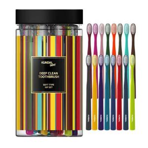 [쿤달]  쿤달 딥 클린 탄력 이중미세모 칫솔 부드러운모 16개