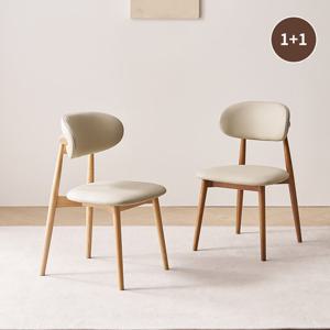 나무뜰 노체 애쉬 원목 카페 식탁 의자 2개세트 VNM070C (착불)