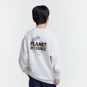 [내셔널지오그래픽키즈]K251USW960 백그래픽 맨투맨 WHITE