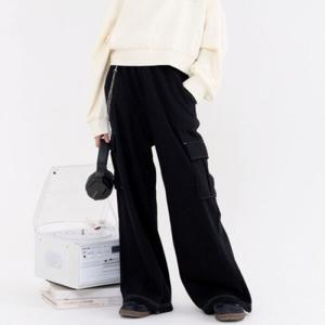 [더데이걸]화이트 스티치 포인트 편한 와이드 팬츠 TGTM24T07_CA