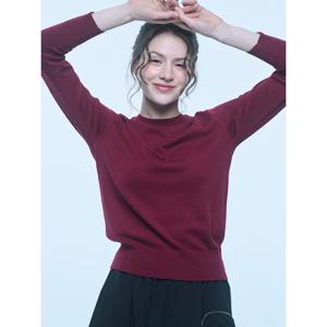 [유닛]캐시미어 블렌디드 비키 풀오버 (ZFKKCN10BN-WINE)