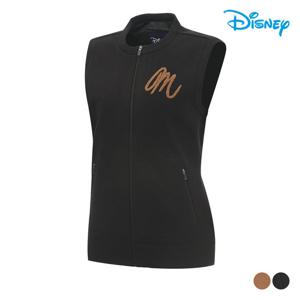 [디즈니골프]여성 울 라운드 니트 집업 조끼 베스트 DO3LKV004