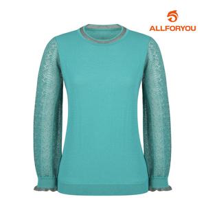 [올포유] 여성 소매 짜임 포인트 니트 ALSRL3241-830_G