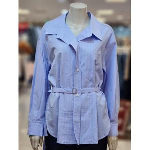 SOUP 세이브존07 스트라이프 벨티드 블라우스 SB3LS34