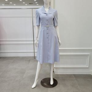 [미니멈]카라넥 페미닌버튼 플레어 원피스 (MXBAWO5110L1B)_IC