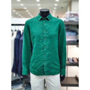 [바쏘옴므]베이직 솔리드 린넨 셔츠 WSZ1TT48AGN_DJ