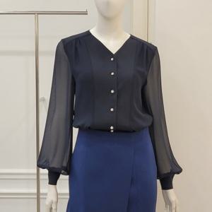 [미니멈]소매시스루 블라우스 (MXBAWB3090D1V)_IC