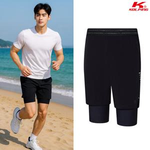 콜핑 남성 여름 파워스트레치 등산 레깅스일체형 반바지 KSC912SP0M