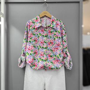 [무자크]꽃밭롤업 블라우스 P3BL04