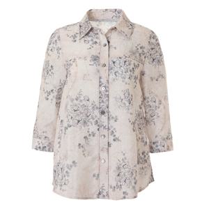 [리본]플라워패턴 블라우스 RE6-BL380