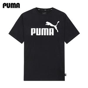 푸마 빅로고 클래식 남자 여성 반팔티 블랙 586666-01