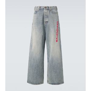 발렌시아가 로고 엠브로이더리 와이드 진 P01032579