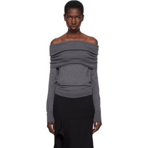 26 SS 스텔라 매카트니 여성 그레이 라이트 울 스웨터 252471F096001