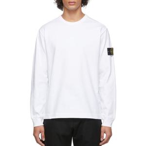 26 SS 스톤 아일랜드 콤파스 와펜 라이트웨이트 코튼 긴팔 티셔츠 화이트 741564450 V0001