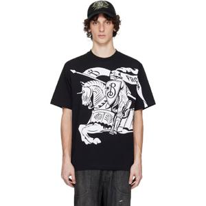 26 SS 버버리 남성 블랙 EKD 코튼 티셔츠 252376M213006