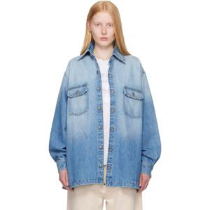 26 SS 스텔라 매카트니 여성 블루 아이코닉 데님 셔츠 252471F109003