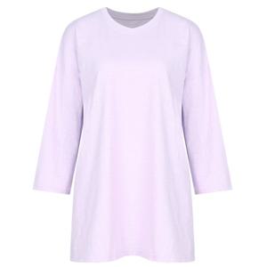 [샵앤]루즈핏 국산 슬럽 박스 7부 면티셔츠 DAI-WSH-1012-연보라